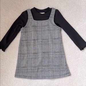 jumping beans Black Plaid Jumper & Shirt
